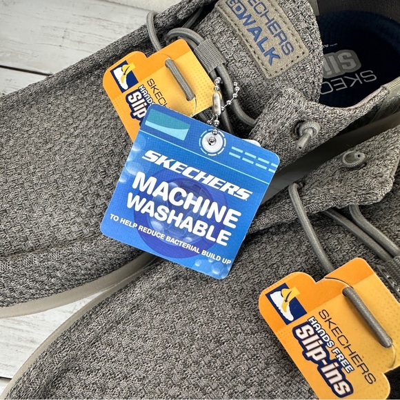 Men’s Skechers Go Walk Max Size 13 Hands Free Slip In Memory Foam Taupe New Box - Picture 10 of 12